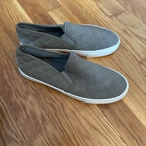 Quilted Slip-On Loafers - Taupe
